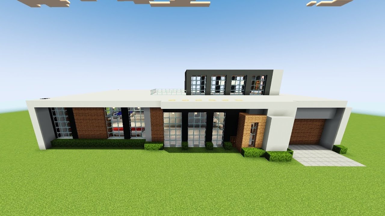 Casa Moderna De un Piso Minecraft (Tutorial) 