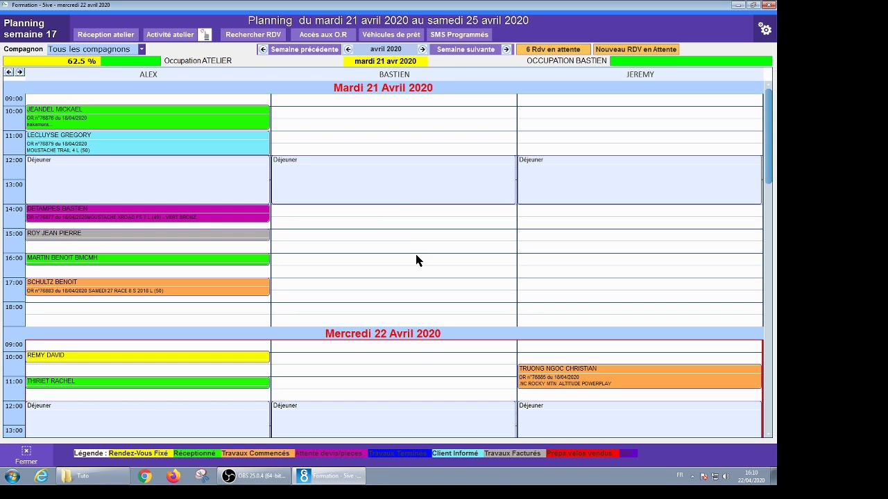 TutosG8 - Utilisation du planning