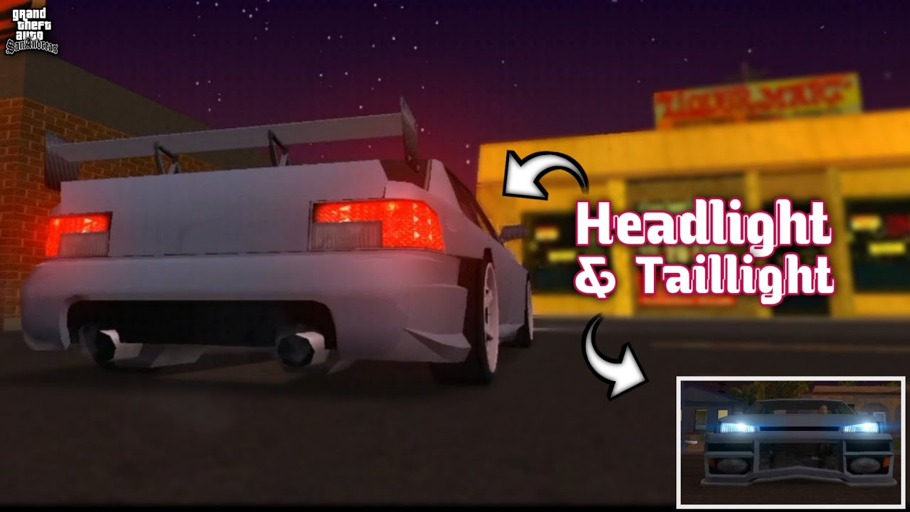 Mod Headlight & Taillight HD - GTA SA ANDROID