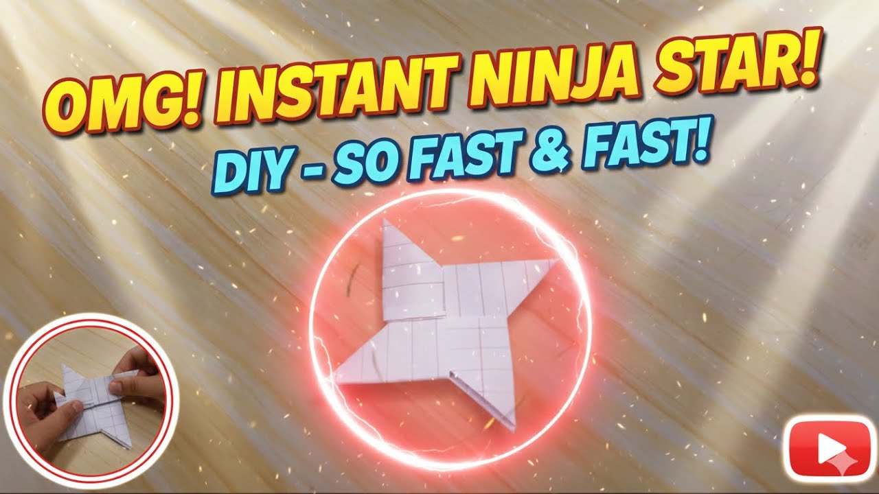 How to Make a Paper Ninja Star (Shuriken) - Easy Origami step by step beginner 🔫
