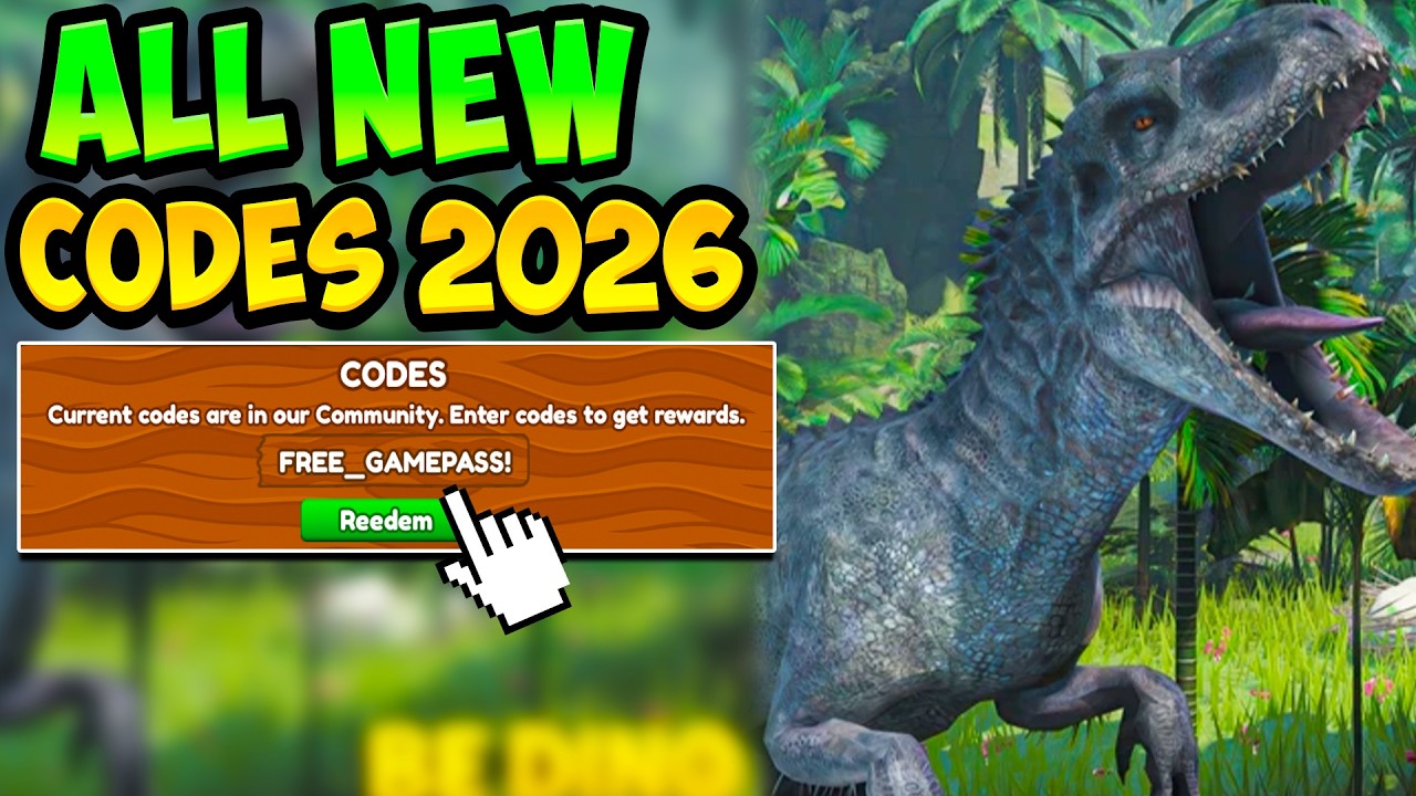 ВСЕ РАБОЧИЕ КОДЫ BE DINO ДЛЯ ROBLOX - Новые коды для Be Dino Jurassic Dinosaur Simulation 2026!