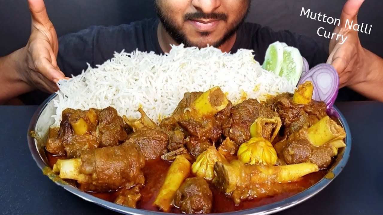 Spicy Mutton Nalli Curry Eating | Mutton Bone Marrow Eating Show |#Bhukkhadboy