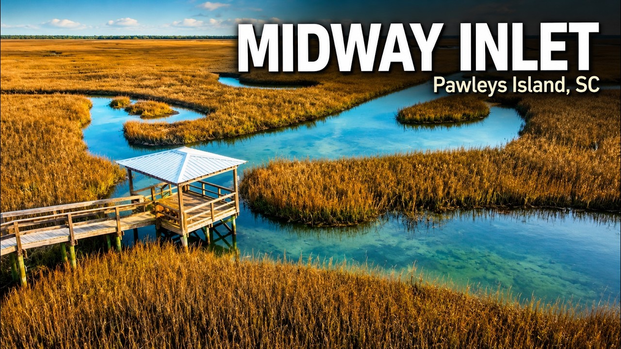 Flying Through the Marsh at Midway Inlet | Pawleys Island SC