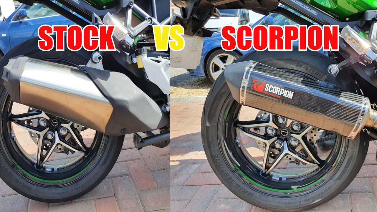 KAWASAKI H2 SX EXHAUST | STOCK VS SCORPION