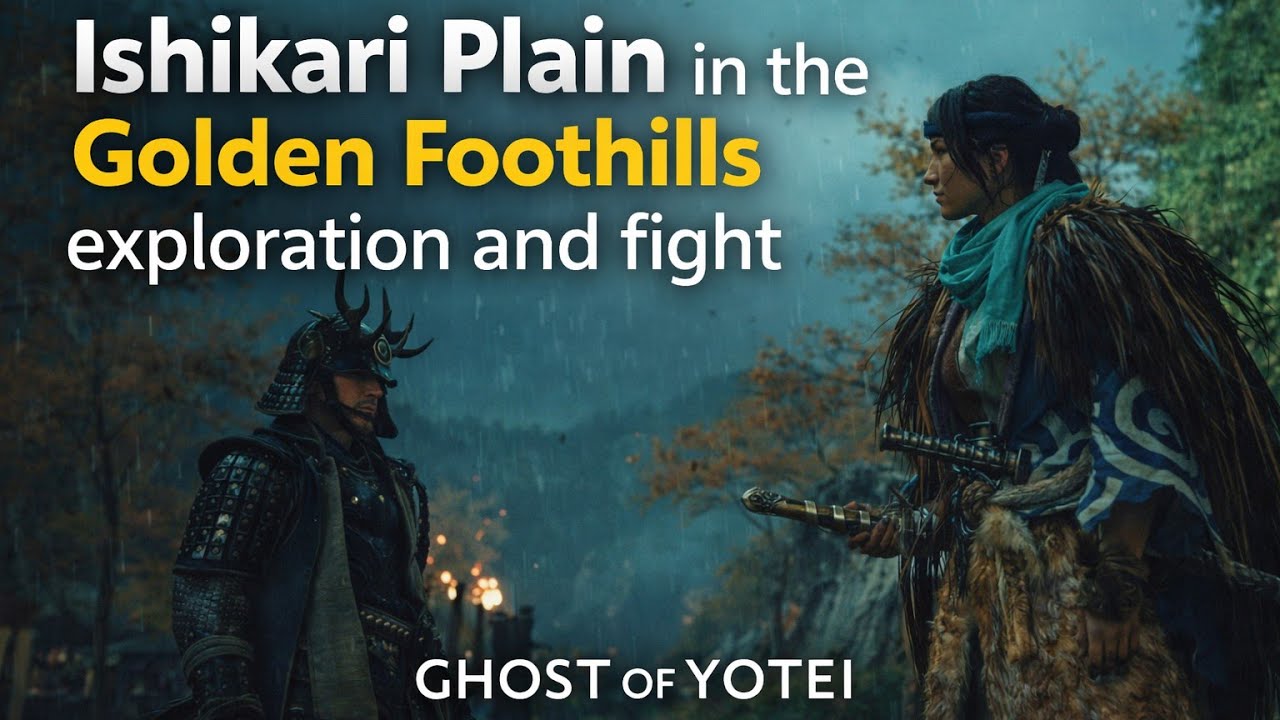 Exploration and fight | Ishikari Plain in the Golden foothills | Ghost of Yotei #ps5 #gamingvideo