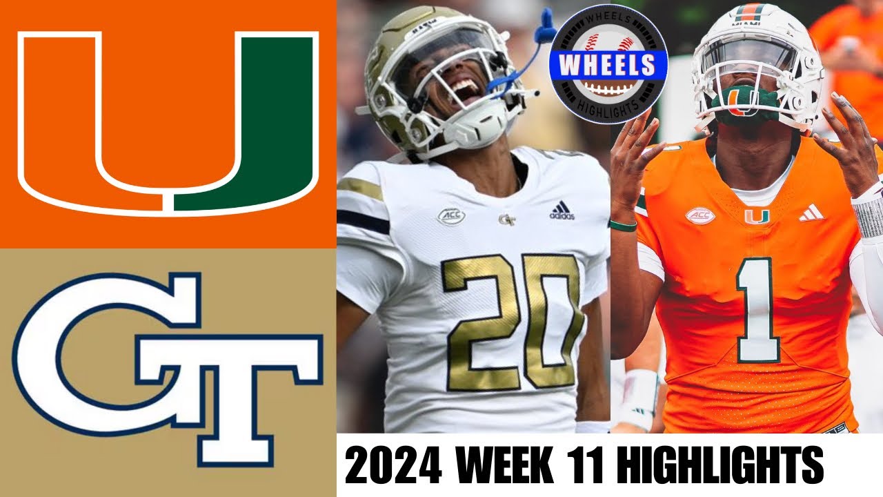 #4 Miami vs Georgia Tech (EXCITING GAME!) | Full Game Highlights | 2024 College Football Highlights