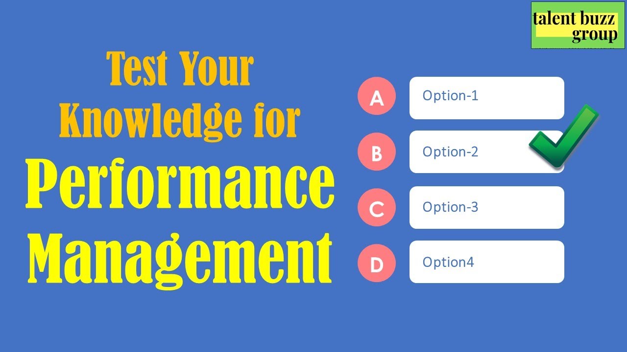 Test Your Knowledge | MCQ Quiz on Introduction to Performance Management | Human Resource Management