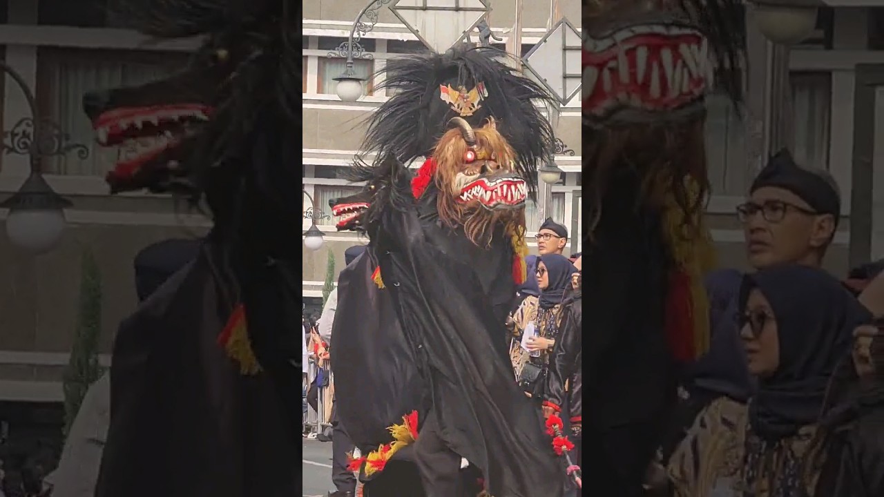 Barongan Nya Serem Giginya Tajam - Barong Paling Serem - Festival Budaya Asia Afrika