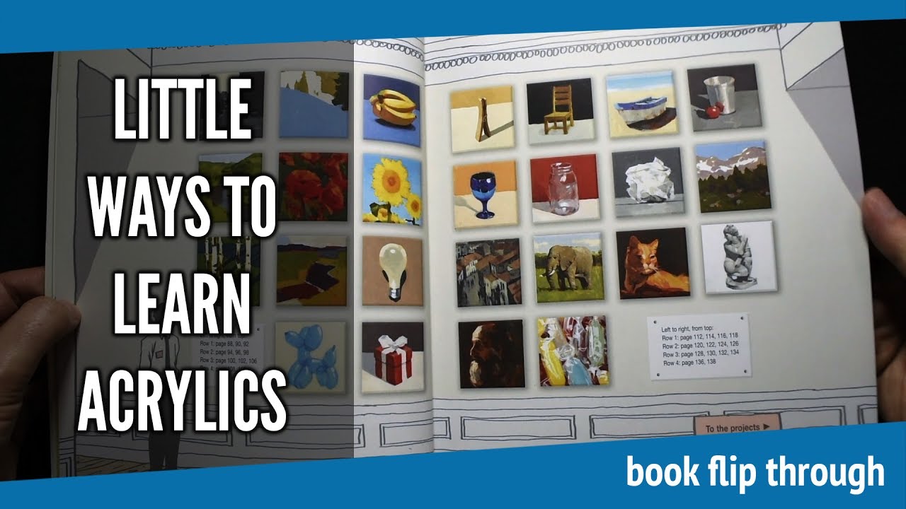 Little Ways to Learn Acrylics (Painting Book Flip Through)