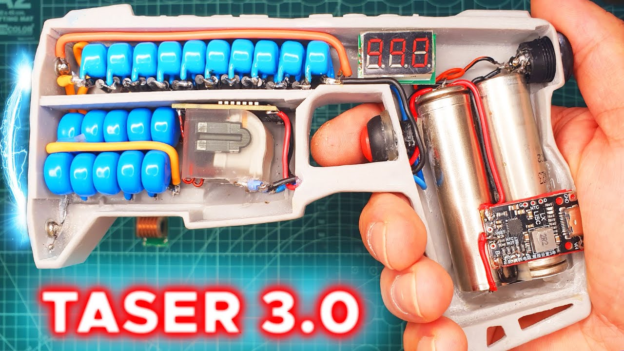 ⚡DEFENSA eléctrica TASER con CONDENSADORES⚡ video tutorial de como hacer inventos & experimentos DIY