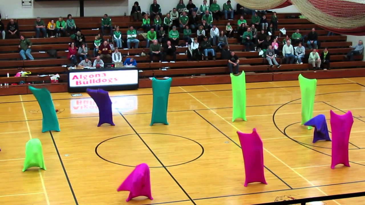 Algona High School Diamond Dancers bag routine
