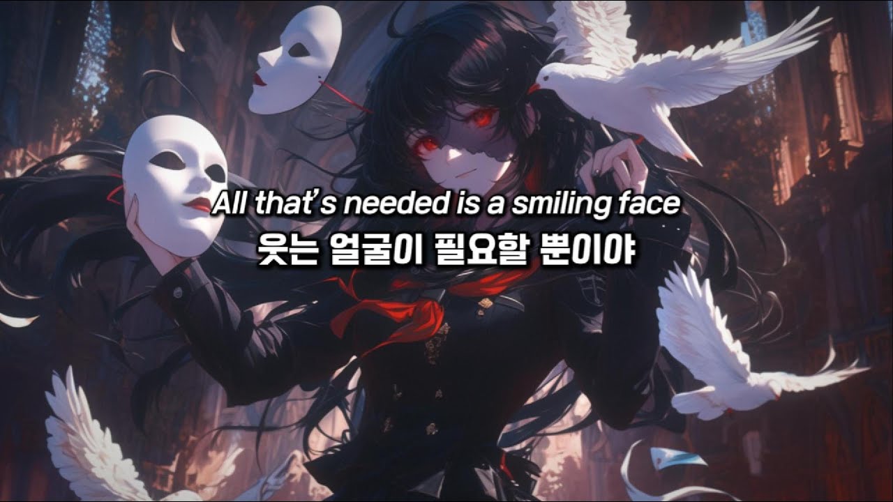 ❤️‍🔥아무 일 없던 것처럼🔥가면 아래에서 | Lyrics / 가사