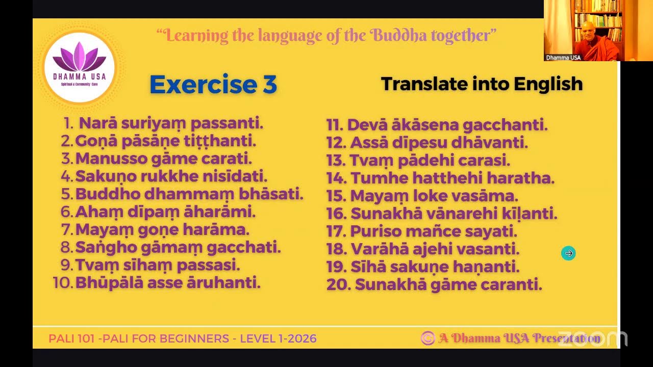 PALI 101 - Pali for Beginners - Level 1 - 2026
