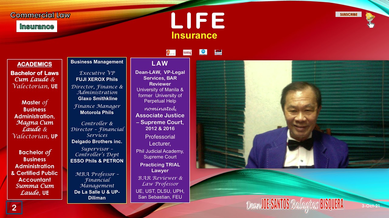 INCONTESTIBILITY CLAUSE-LIFE INSURANCE-CONSENT-Commercial Law-Concealment-Dean Joe-Santos B Bisquera