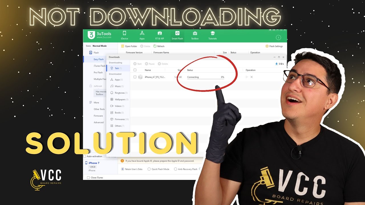 Исправление проблемы с загрузкой 3U Tools. Как вручную импортировать обновление прошивки iOS IPSW...