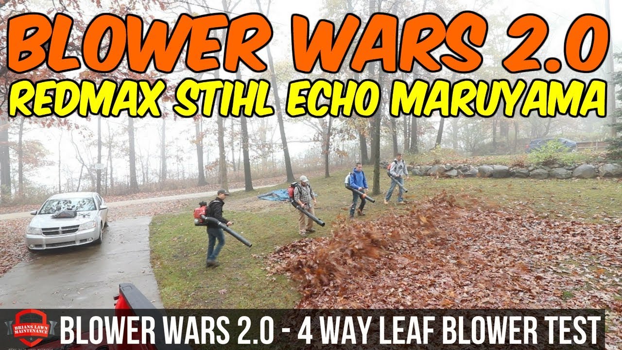 Blower Wars 2.0!! | Leaf Test - Redmax 8500 vs STIHL BR700 vs ECHO 770T vs Maruyama BL 9000 Blowers