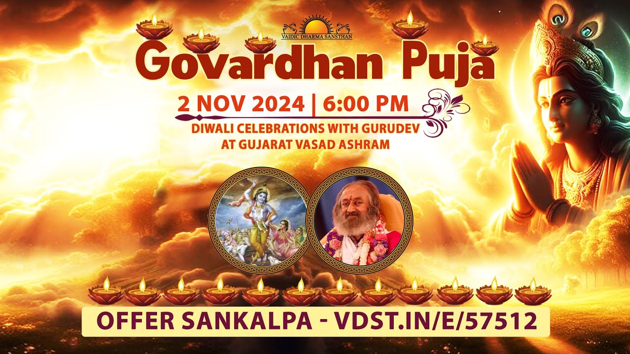 Diwali Special Govardhan Puja With Gurudev | Live From Vasad Ashram Gujarat