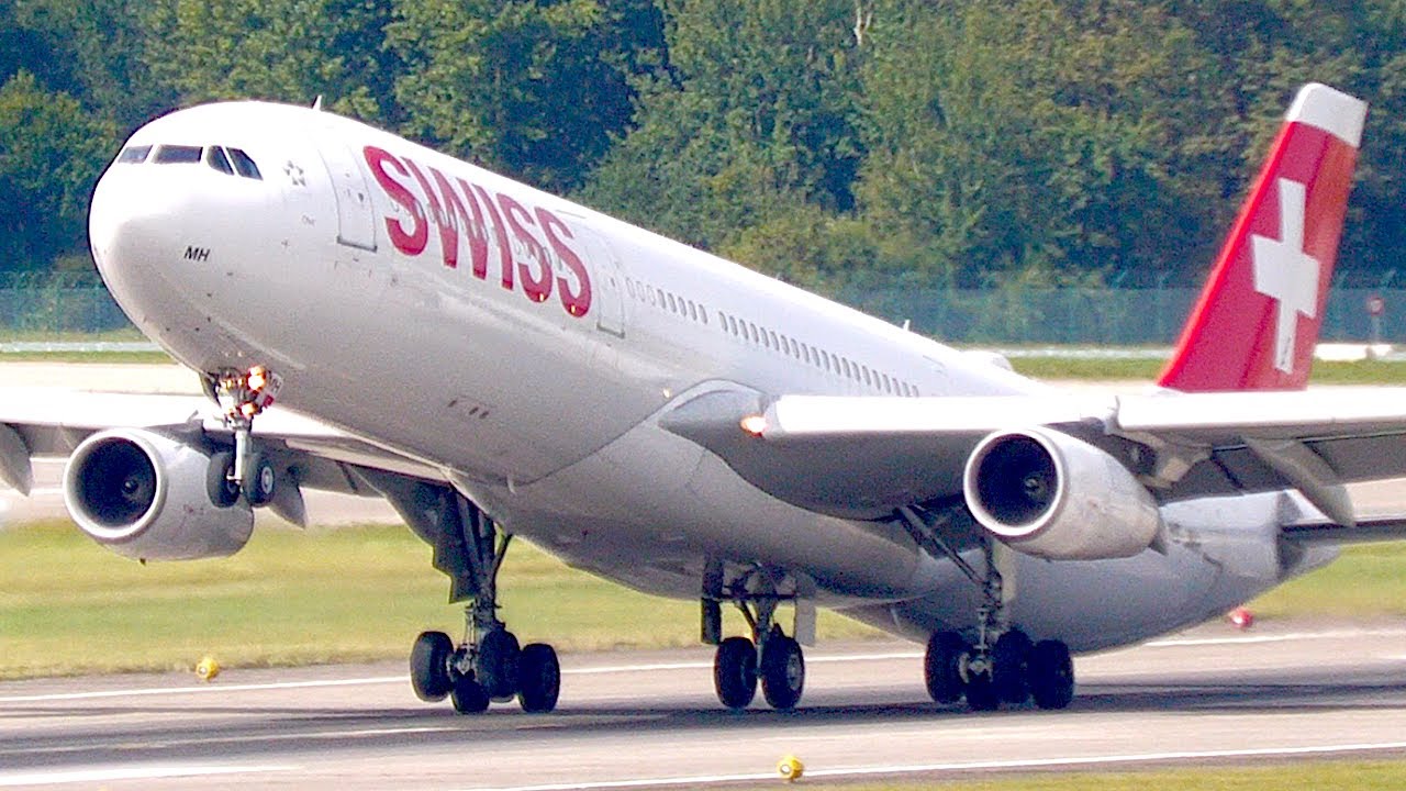 5 VERY HEAVY Airbus A340 takeoffs - Zurich Airport Plane Spotting | 4K