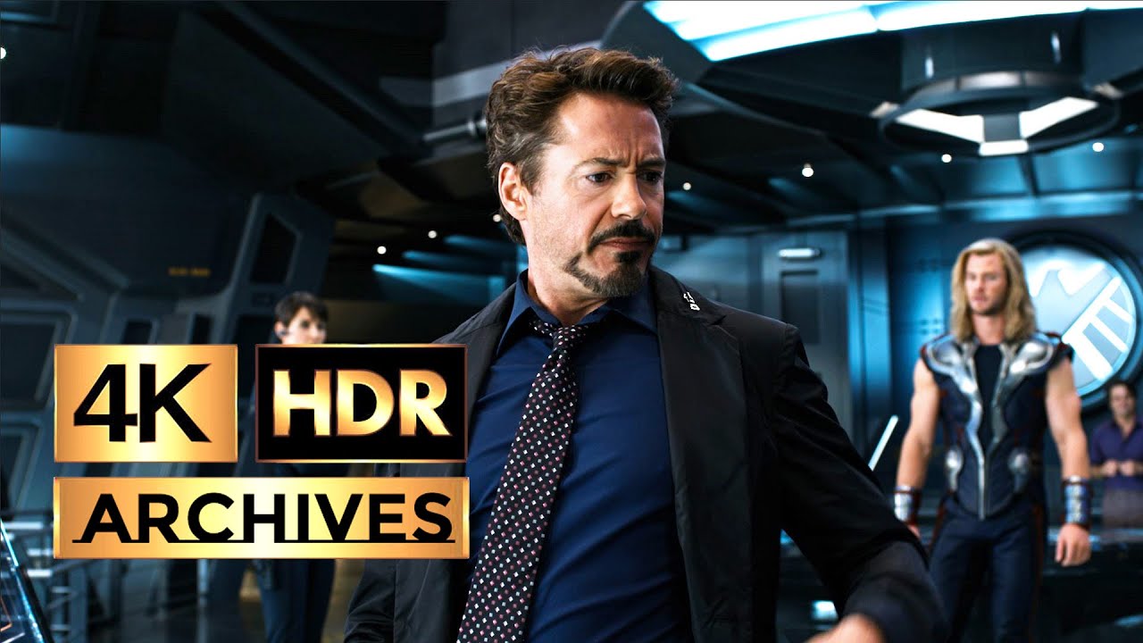 The Avengers [ 4K - HDR ] - Tony Stark Enters - 