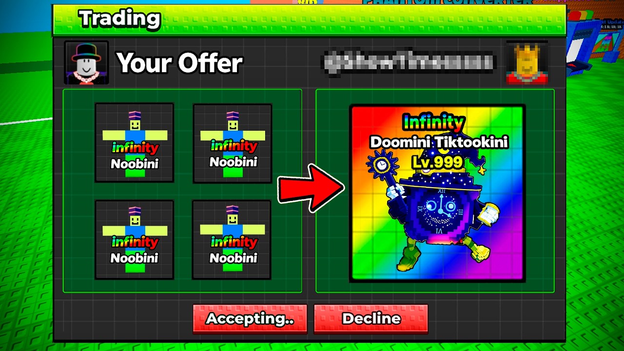 I TRADED *NEW* INFINITY BRAINROT DOOMINI TIKTOOKINI!!!