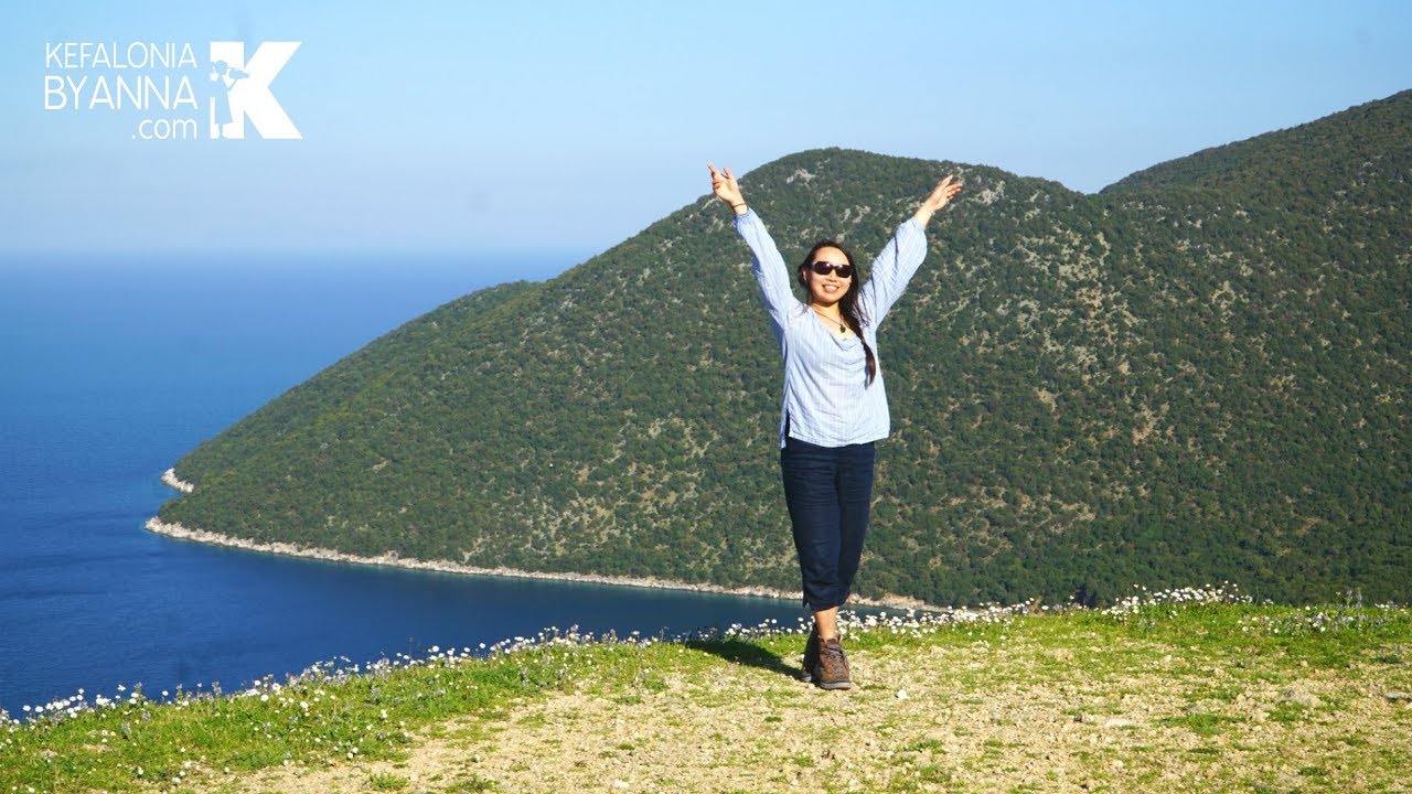 Emily travels around Kefalonia, solo with a scooter