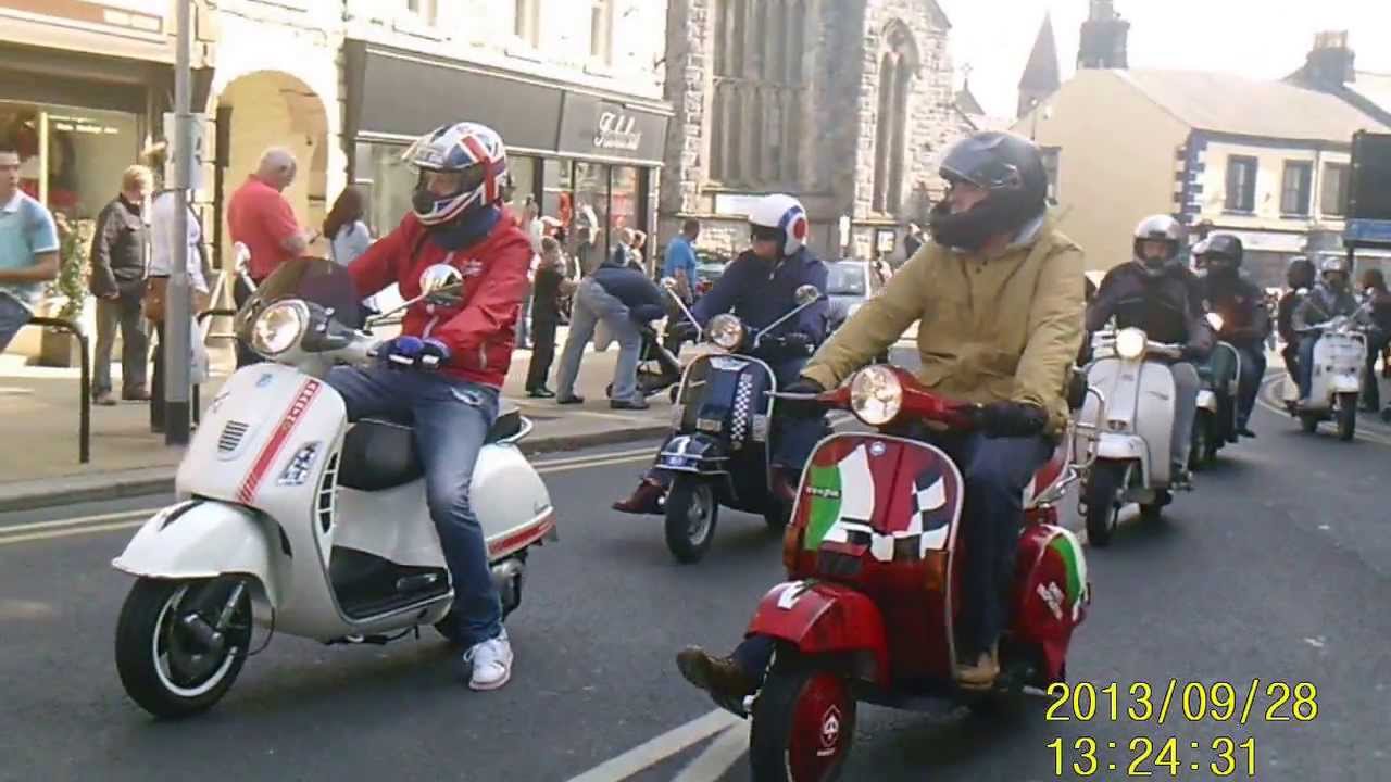 Ribble Valley Mod Weekender 2013- Scooter Ride In.