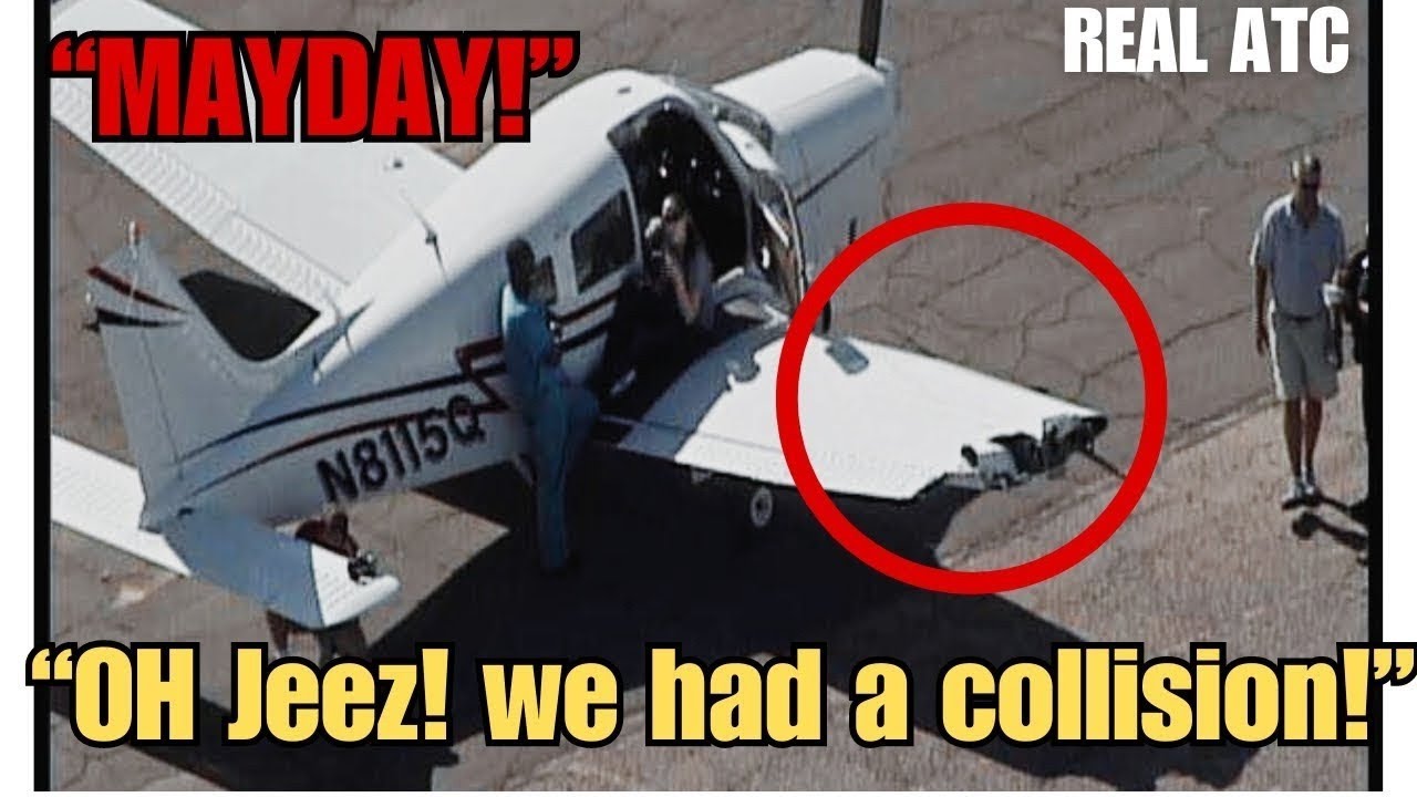 Shocking MIDAIR COLLISION & miracle landing! #atc