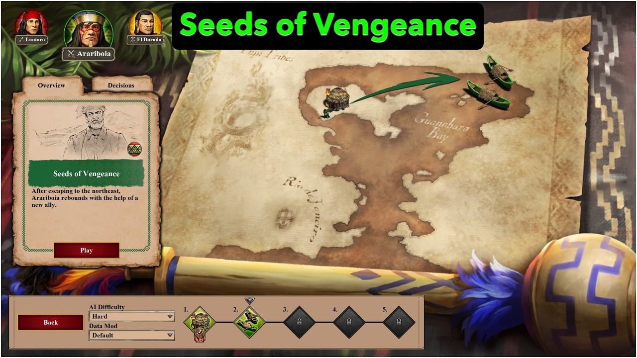 Seeds of Vengeance | Arariboia| The Last Chieftains DLC | Age of Empires II DE |hard