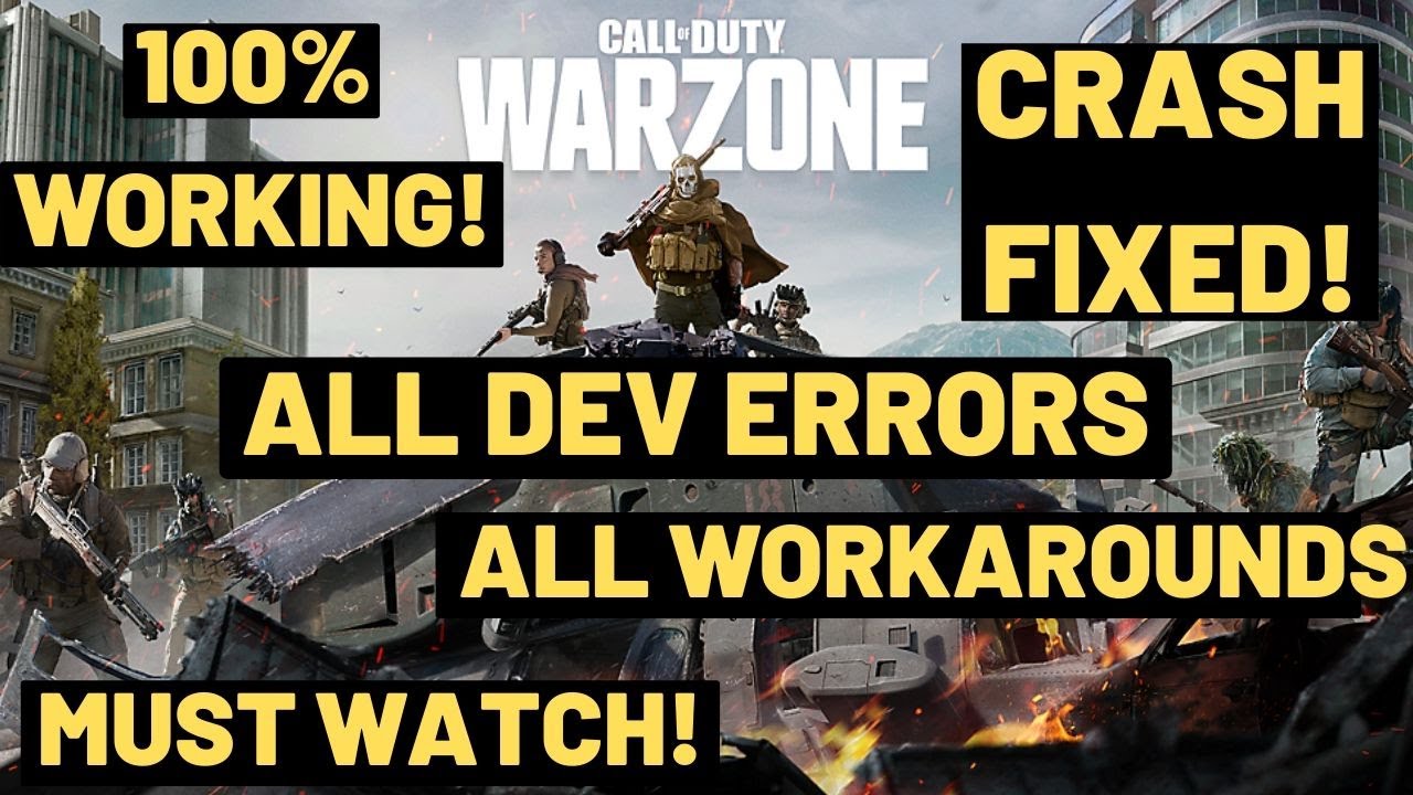 Call Of Duty Warzone All DEV Error 6065, 6066 ,5757, 6071 FIXED|Keeps Crashing|Crash Fix