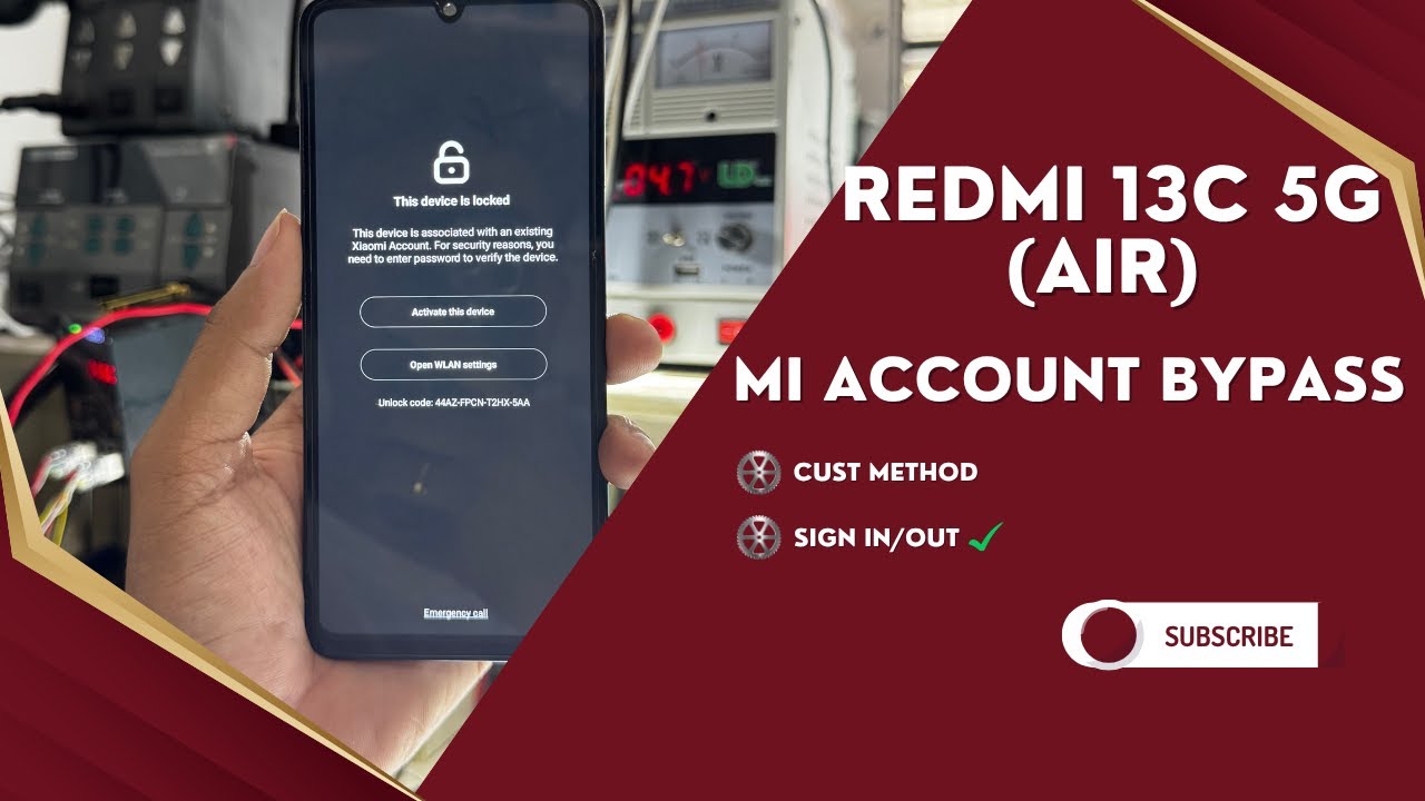 Redmi 13C 5G ( Air ) Mi Account Bypass, Remove permanently all model unlock new 100% Working