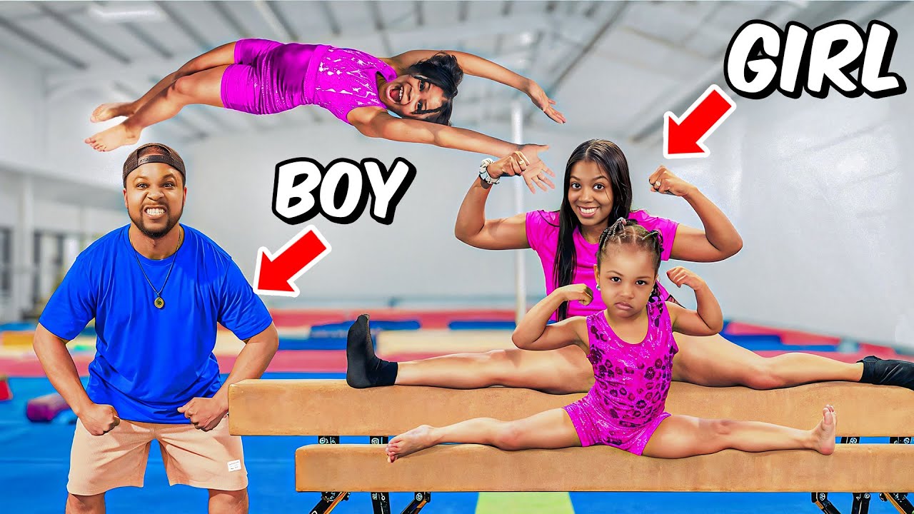 GIRLS vs BOYS EXTREME Gymnastics Challenge!