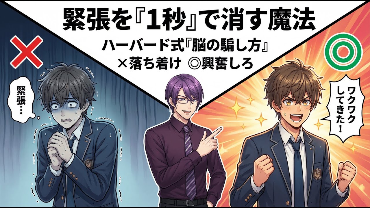【不安の正体】緊張で震えるのは「〇〇が近い」証拠です。理系教師が教える、不安を1秒でエネルギーに変える「リフレーミング」の魔法（第15話）