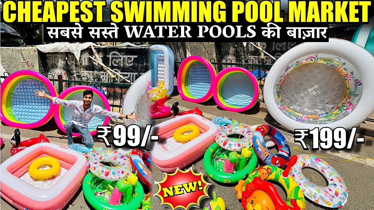 Cheapest Water Pool Market In Delhi🤯| Swimming Pools Market In Delhi | Portable Swimming Pool Market