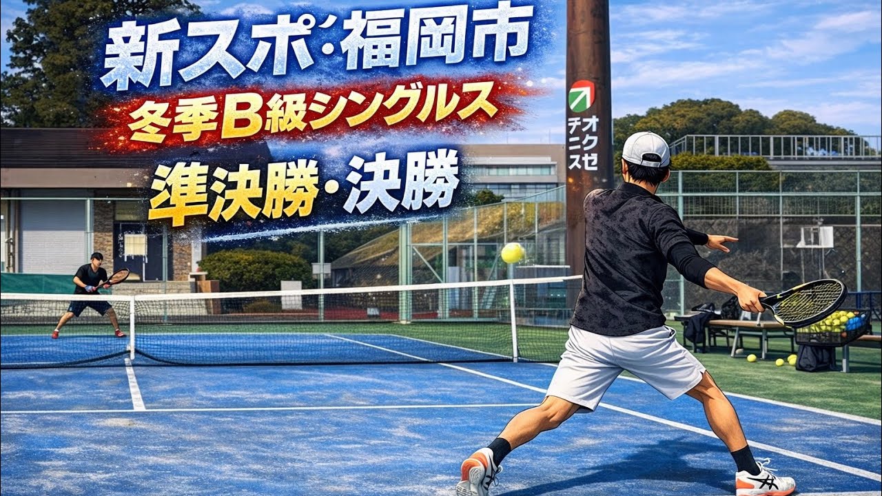 接戦の準決勝、全部出し切った決勝【新スポ福岡市冬季B級シングルス】