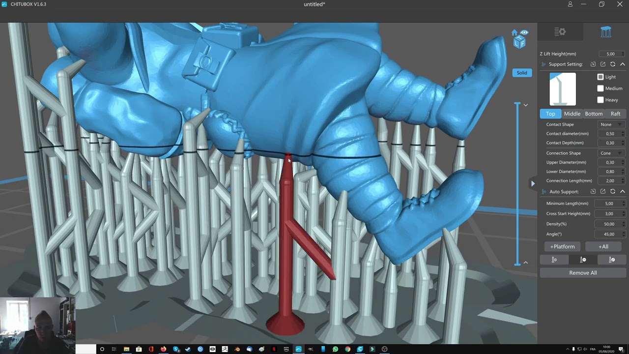 Poser les SUPPORTS pour impression 3D RÉSINE - Les bases !