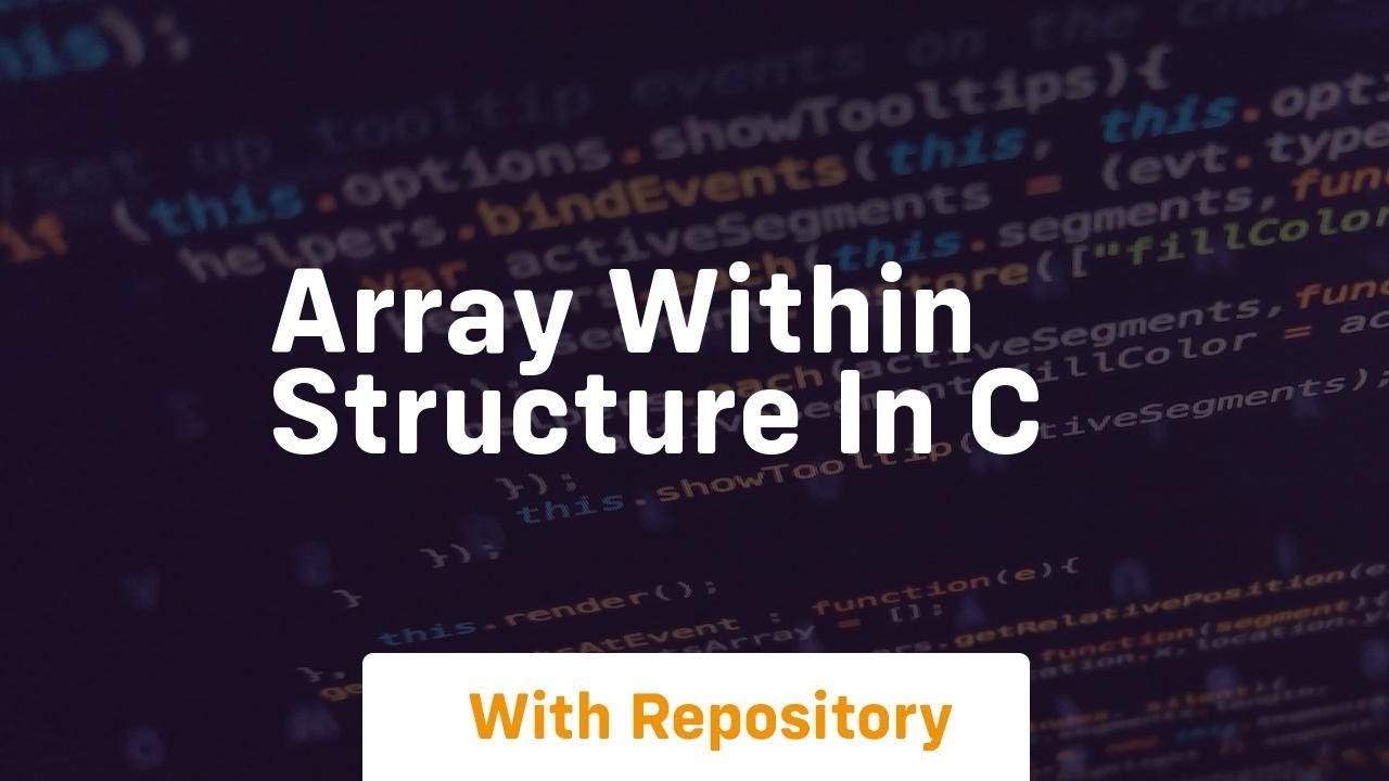 array within structure in c