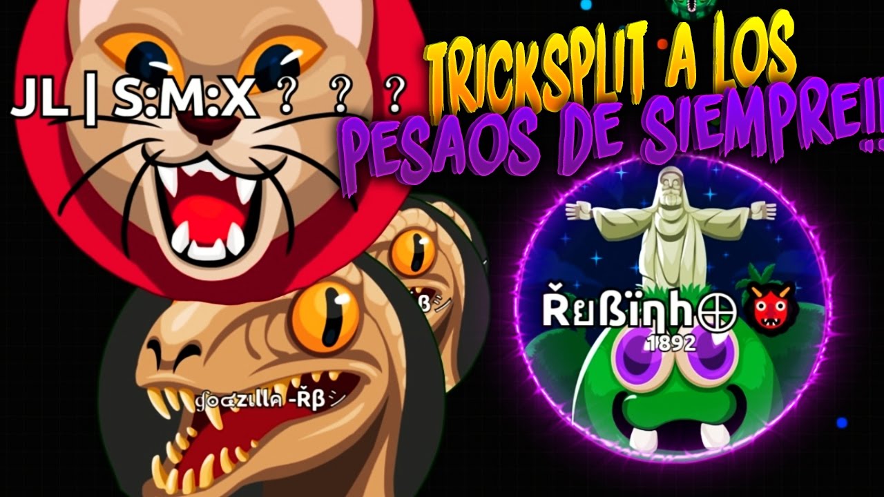 TRICKSPLIT A LOS PESAOS DE SIEMPRE!! | Agar.io | Rubinho vlc
