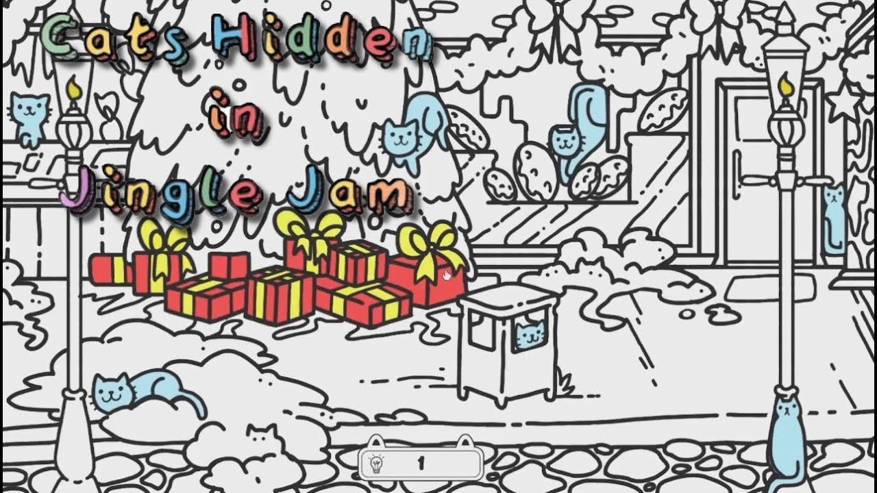 Cats Hidden in Jingle Jam (timelapse)