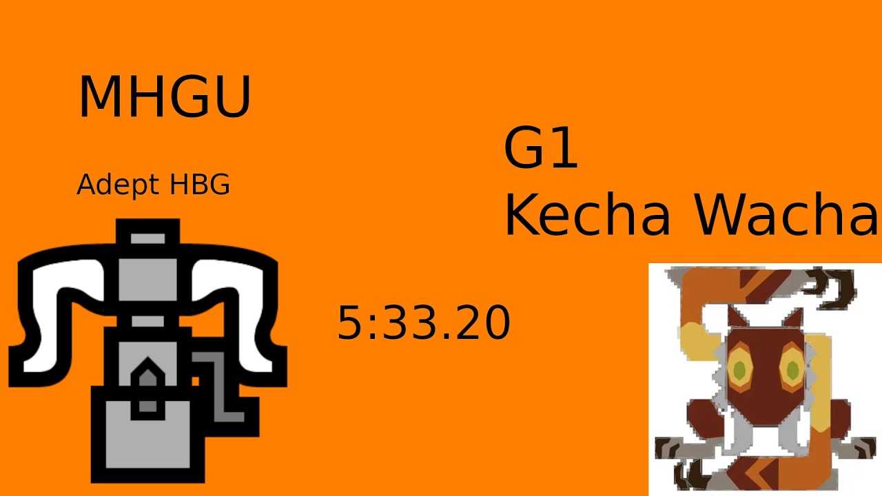 MHGU || Adept HBG ||  G1 Kecha Wacha (5:33.20)