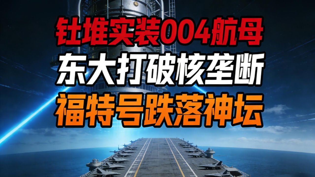 钍基熔鹽堆實裝 004 航母！东大打破核動力壟斷，美國福特號從此跌落神壇？004 航母 #核動力航母 #中國軍工 #海軍崛起 #電磁彈射 #钍基熔鹽堆 #超級航母 #中美軍事對比 #遠洋防禦 #打破壟