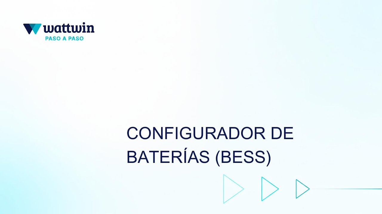 Configurador de baterías (BESS) en Wattwin