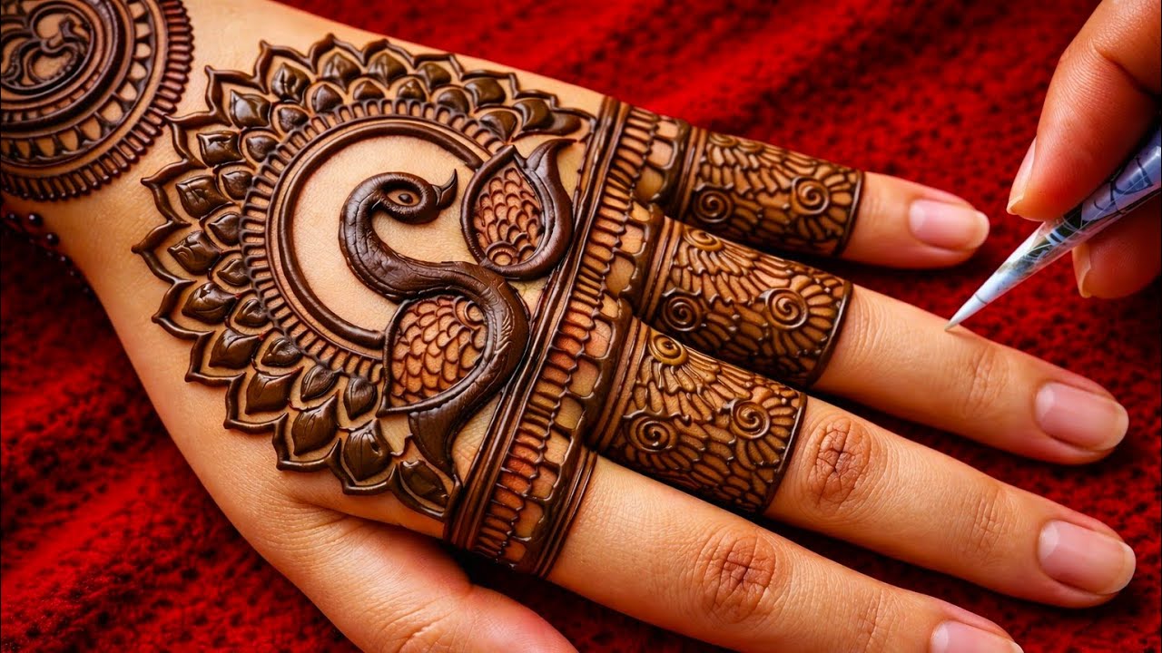 Save this beautiful peacock mehndi| Easy Back Hand Mehndi | New Trending Mehndi Design 2026