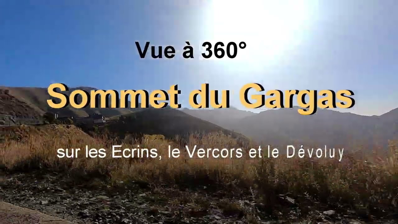 Vue à 360° depuis le sommet du Gargas sur les massifs des Ecrins, du Vercors et du Dévoluy