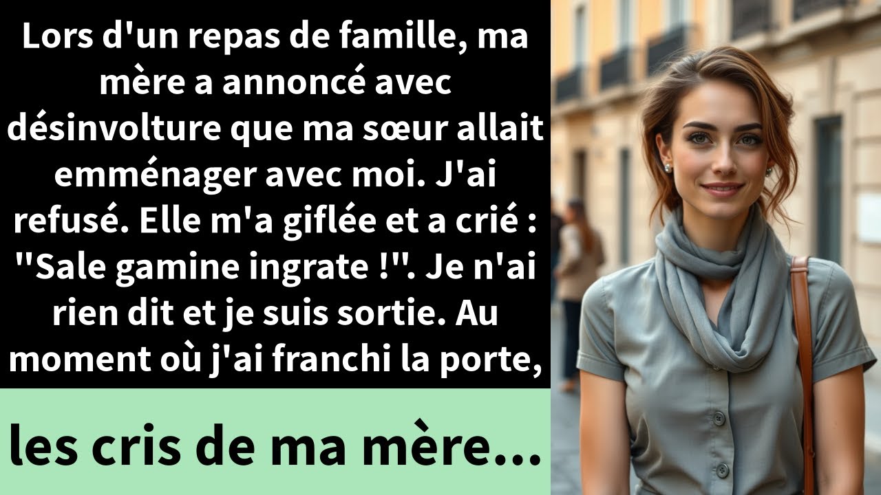 Lors d'un repas de famille, ma mère a annoncé avec désinvolture que ma sœur allait emménager avec