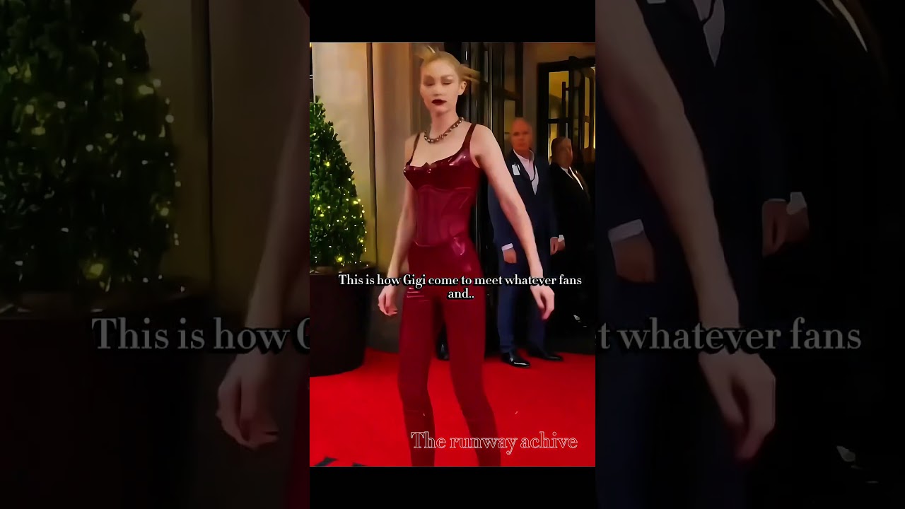 Gigi Hadid 🔥 Red Dress Look | Attitude Queen of the Runway | Fashion Icon Moment #hadidsisters