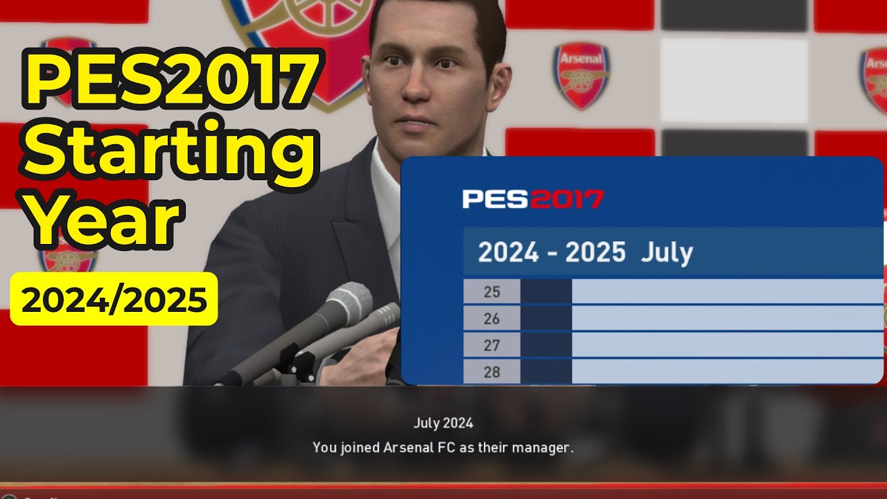 PES 2017 Starting Year Season 2024 - 2025 | PES 2017 ML Season 2024-2025