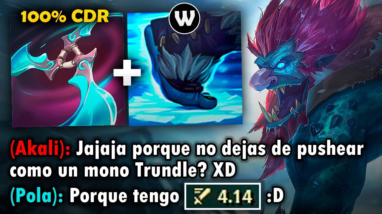 Trundle pero lanzo 15 básicos por segundo con esta build full dps