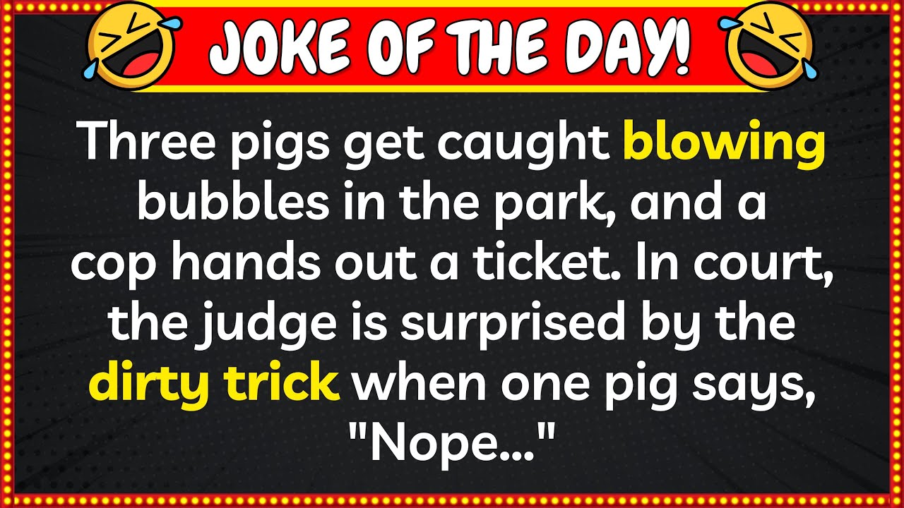 🤣 BEST JOKE OF THE DAY! 👉 Funny Dirty Jokes - A judge is surprised by three pig's dirty trick...