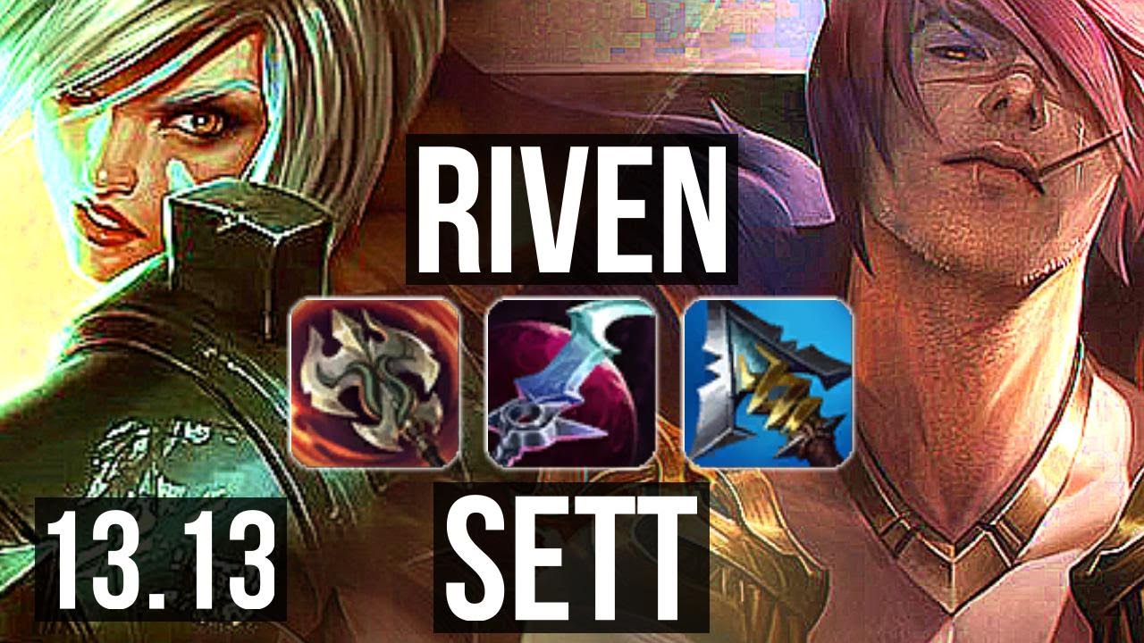 RIVEN vs SETT (TOP) | 3.7M mastery, 8 solo kills, 800+ games, Legendary, 12/2/1 | KR Diamond | 13.13