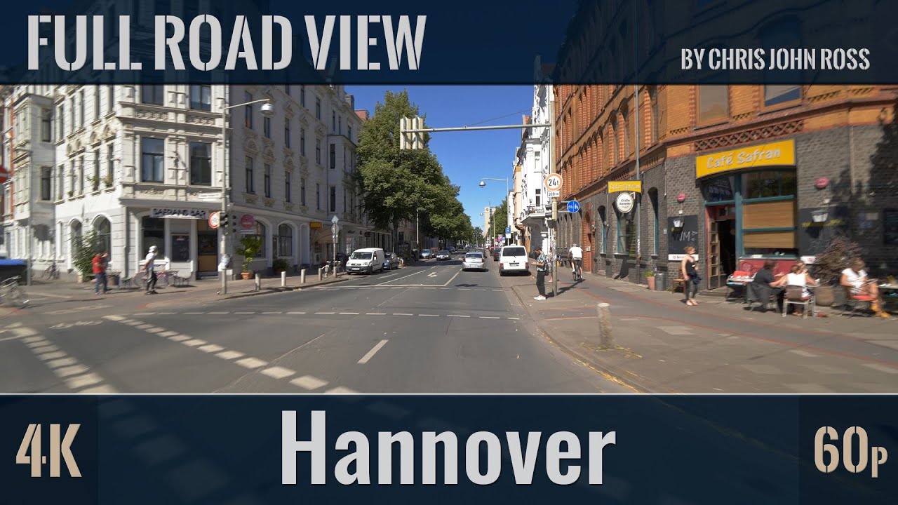Hannover - Langenhagen, Germany: Stadtfahrt Mitte-Nord (City Tour Center-North) - 4K (2160p/60p)